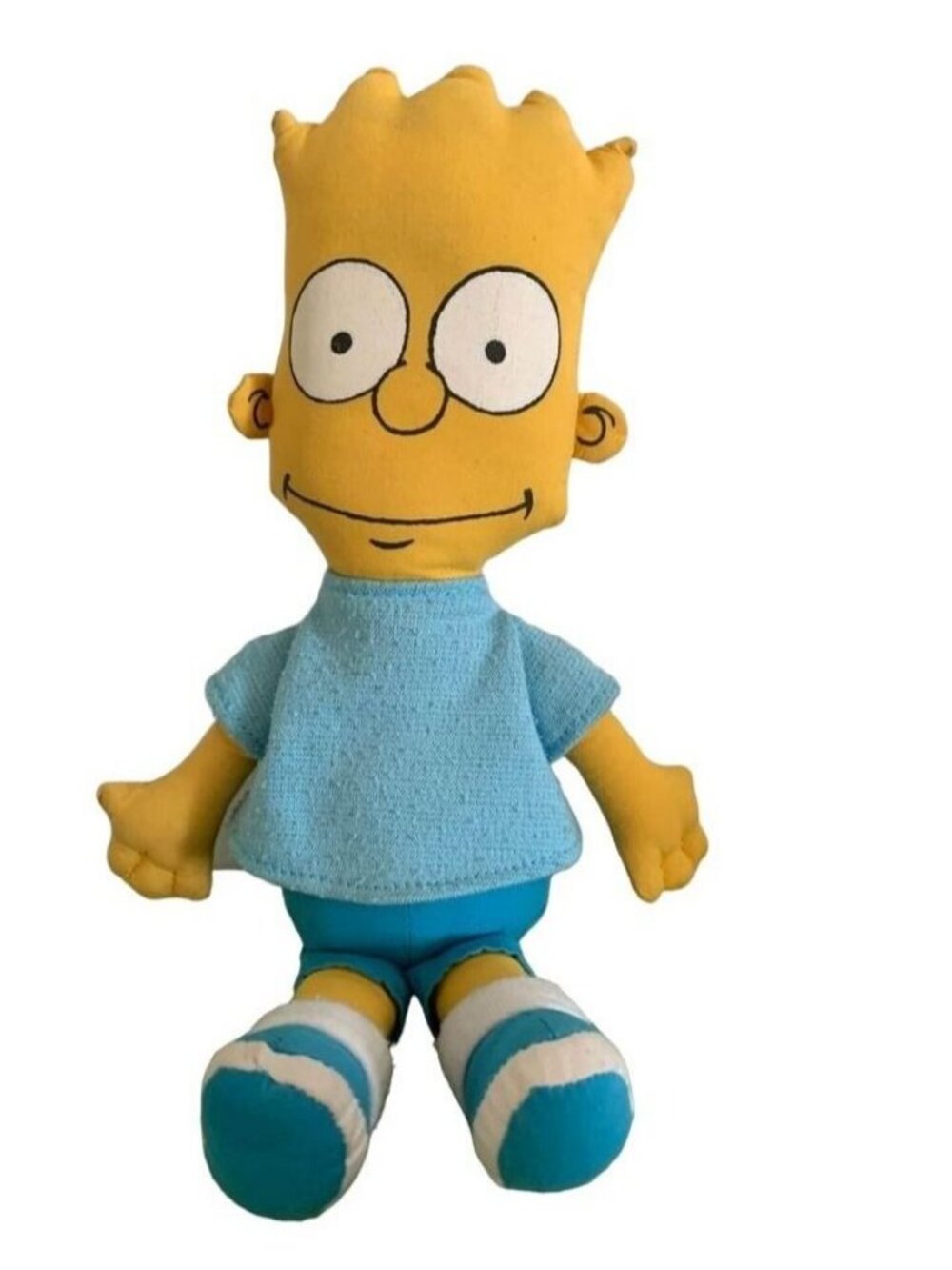 Bart Simpson Plush Doll 10" Tall Blue Outfit Cartoon Collectible Vintage